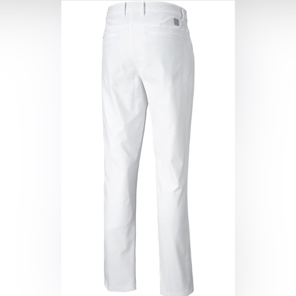 Means Puma Golf Pants 2.0 5 Pocket Polyester White 32X30 - Picture 2 of 5